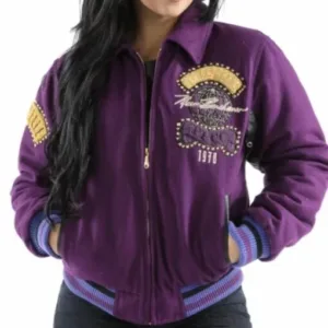 Ladies Pelle Pelle World Tour Purple Hoodie