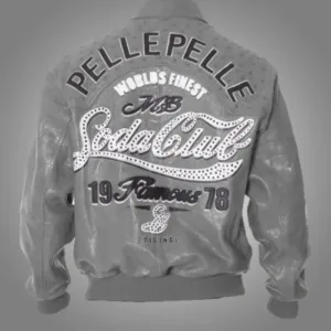 1978 Soda Club Gray Pelle Pelle Jacket