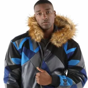 Pelle Pelle Fur Hooded Leather Jacket