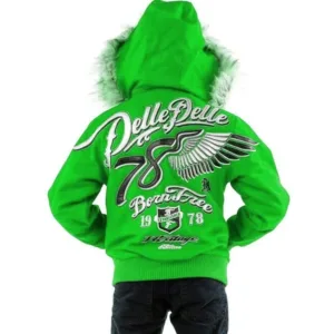 Pelle Pelle Kids 78 Born Free Green Wool Jacket