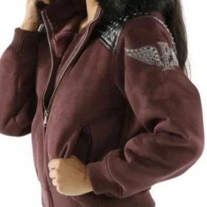 Ladies Pelle Pelle Airborne Maroon Hoodie