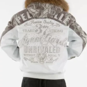 Avant Garde White Pelle Pelle Fur Hood Jacket