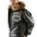 Black And Brown Pelle Pelle Mb Forty Years Leather Jacket