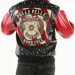 Black Red Born Free Studded Eagle Jacket - the pelle pelle