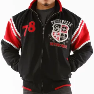 Black Red Pelle Pelle Invincible Wool Jacket