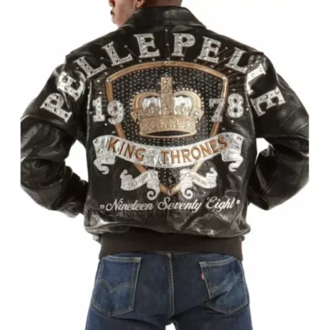 Brown Pelle Pelle King Of Thrones 1978 Leather Jacket