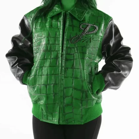 Classic Pelle Pelle Green Jacket Studded Jacket