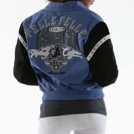 Exclusive Pelle Pelle Blue Chicago Wool Jacket