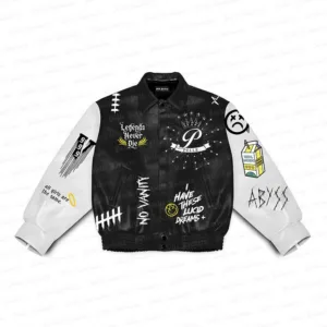 Juice WRLD Legends Never Die Black & White Varsity Jacket