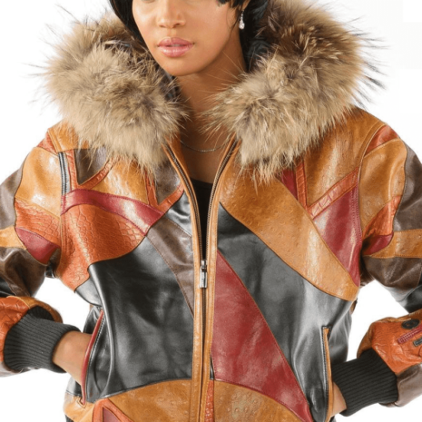 Ladies Amazing Multicolor Leather Jacket Pelle Pelle