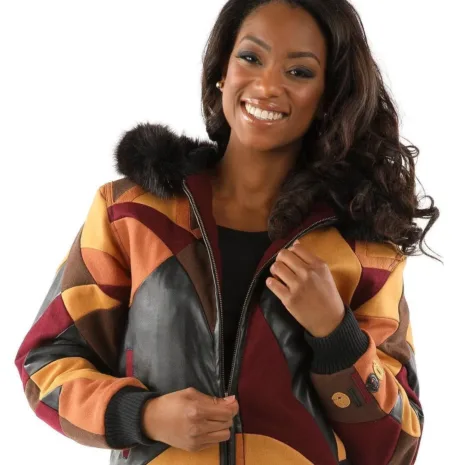 Ladies-Pelle-Pelle-Brown-Wool-Abstract-Jacket.webp