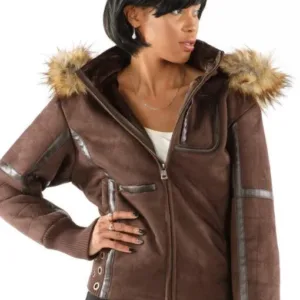 Ladies Pelle Pelle Winged Brown Jacket