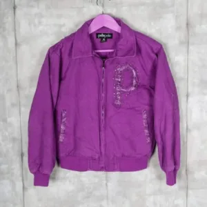 Pelle Pelle Marc Buchanan Womens Vintage Bomber Purple Jacket