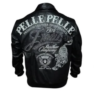 Men Pelle Pelle Exotic Ghost Leather Jacket