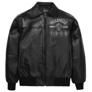 Men Pelle Pelle World Famous Soda Club Plush Black Jacket