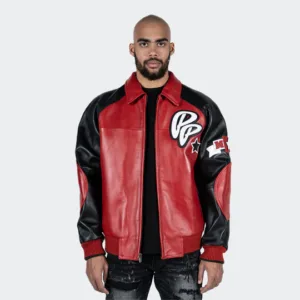 Men’s Pelle Pelle Original Soda Club Leather Jacket Red Black