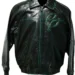 Mens Pelle Pelle Black Green Full Grain Leather Jackets