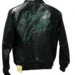 Mens Pelle Pelle Black Green Full Grain Leather Jackets Back