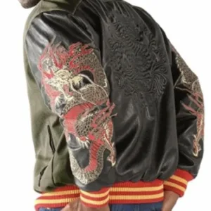 Mens Pelle Pelle Dragon Heart Olive Jacket