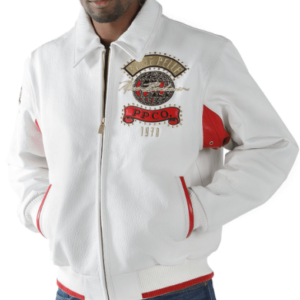Mens Pelle Pelle White World Tour Jacket