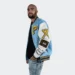 Mens Pelle Pelle Wool Varsity Jacket Light Blue