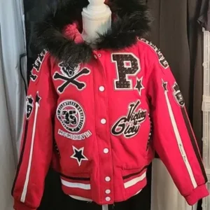 New Pelle Pelle Anniversary Edition Red Hooded Jacket