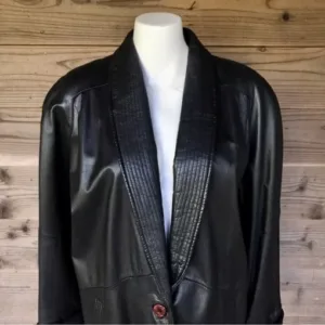 Pelle Milano Ny Oversized Black Single Button Blazer