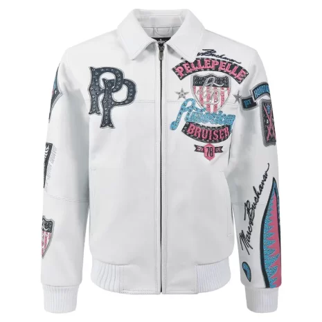 Pelle Pelle American Bruiser White Blue Jacket