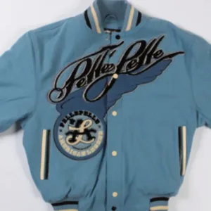 Pelle Pelle American Legend Light Blue Varsity Jacket