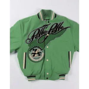 Pelle Pelle American Legend Light Green Varsity Jacket