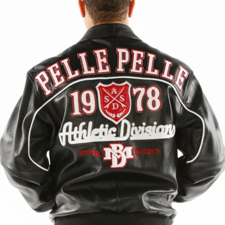 Pelle Pelle Athletic Division Black Leather Jacket