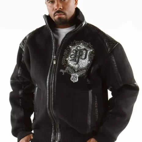 Pelle Pelle Black Fur Hood Legendary Jacket