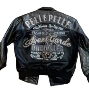 Pelle Pelle Black Leather Bomber Jacket