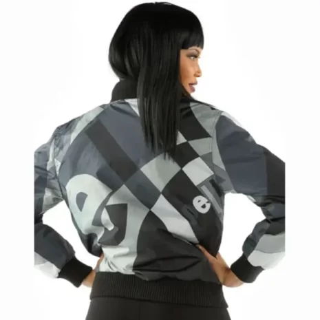 Pelle Pelle Black and Grey Nylon Women Jacket