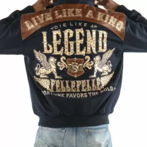 Pelle Pelle Blue Brown Live Like A King Wool Jacket