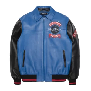 Pelle Pelle Blue and Black World Tour Jacket