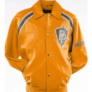 Pelle Pelle Bright Orange Varsity Jacket