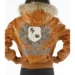 Pelle Pelle Brown MB Crest Fur Hood Jacket