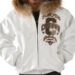 Pelle Pelle Chi-Town White Jacket Fur Collar
