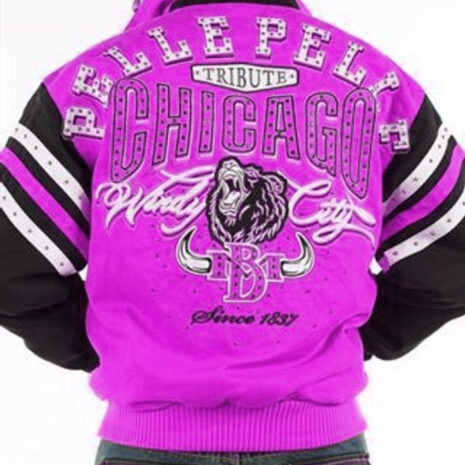 Pelle Pelle Chicago Tribute Purple Varsity Jacket