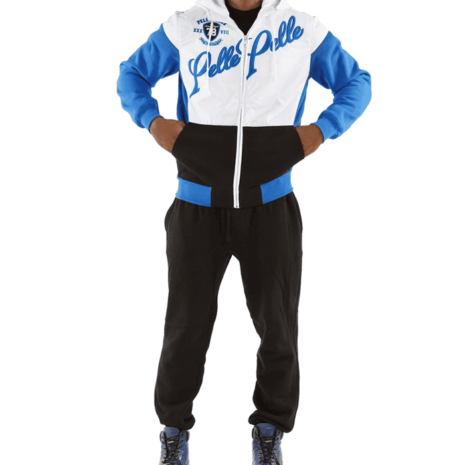 Pelle Pelle Colorblocked In Medium Blue Tracksuit