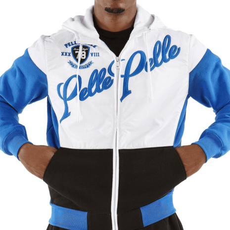 Pelle Pelle Colorblocked In Medium Blue Tracksuit