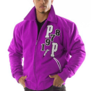 Pelle Pelle Come Out Fighting Purple Tiger Wool Jacket