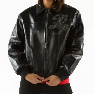 Pelle Pelle Encrusted Black Studded Leather Jacket