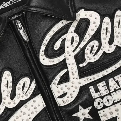 Pelle Pelle Encrusted Varsity Plush Black