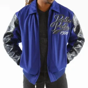 Pelle Pelle Exotic Blue 1978 Wool Leather Jacket