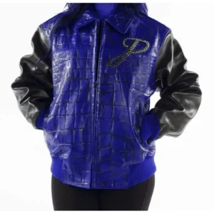 Pelle Pelle Exotic Studded Blue Black Jacket