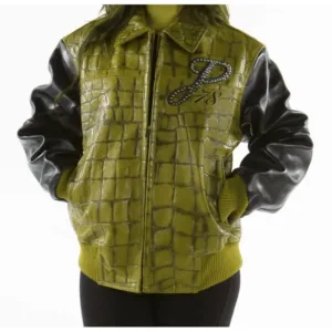Pelle Pelle Exotic Studded Olive Black Jacket