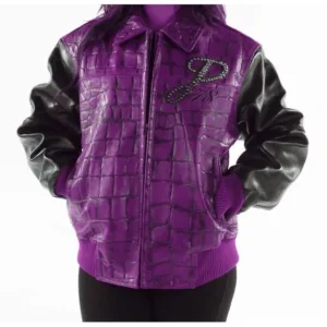 Pelle Pelle Exotic Studded Purple Black Jacket