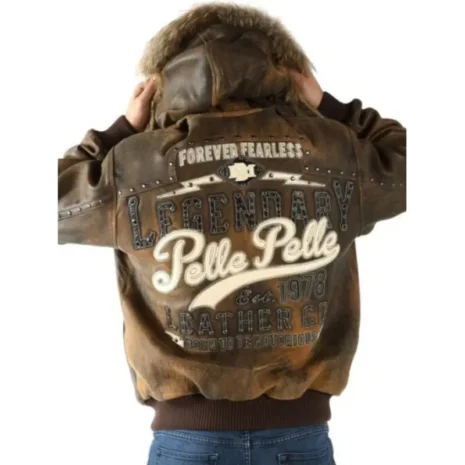 Pelle Pelle Forever Fearless Brown Fur Hood Jacket